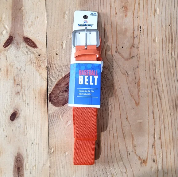 Academy Sports Youth Adjustable Baseball Belt NEW Orange ONE SIZE 18 In-34 In - Picture 1 of 4